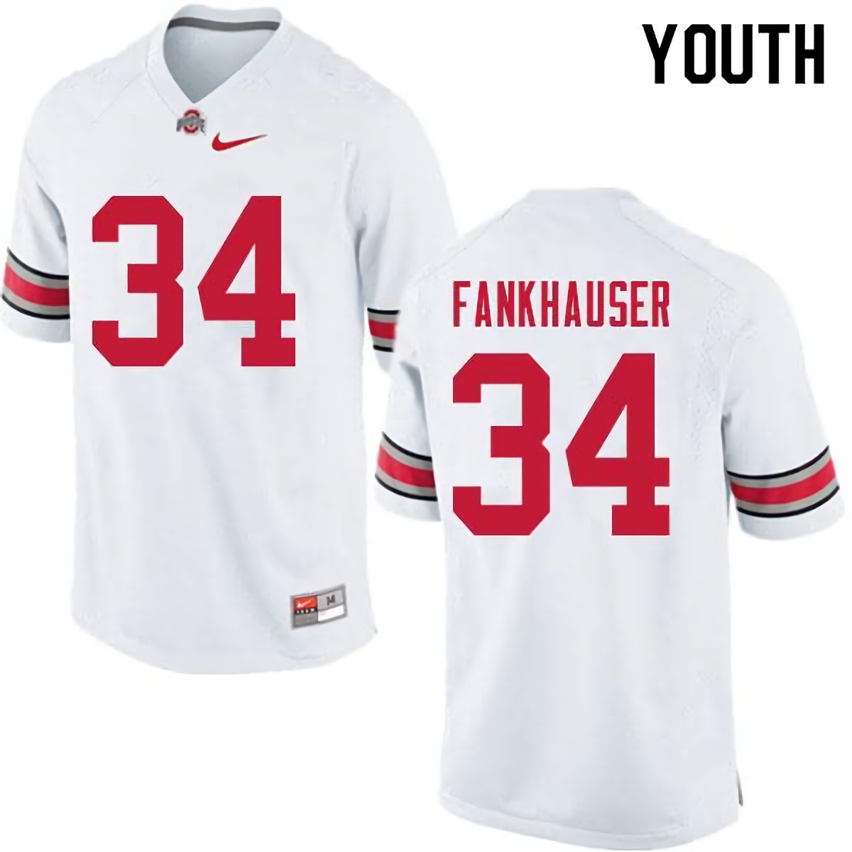 Owen Fankhauser Ohio State Buckeyes Youth NCAA #34 Nike White College Stitched Football Jersey ZAH1156JK